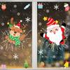 Santa Claus Snowman Reindeer Window Stickers Snowflake Christmas Atmosphere Decoration Glass Window Static Electricity Stickers