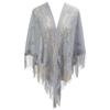 Nylon Hollowed Out Single Color Breathable Tassel Scarf Shawl Female