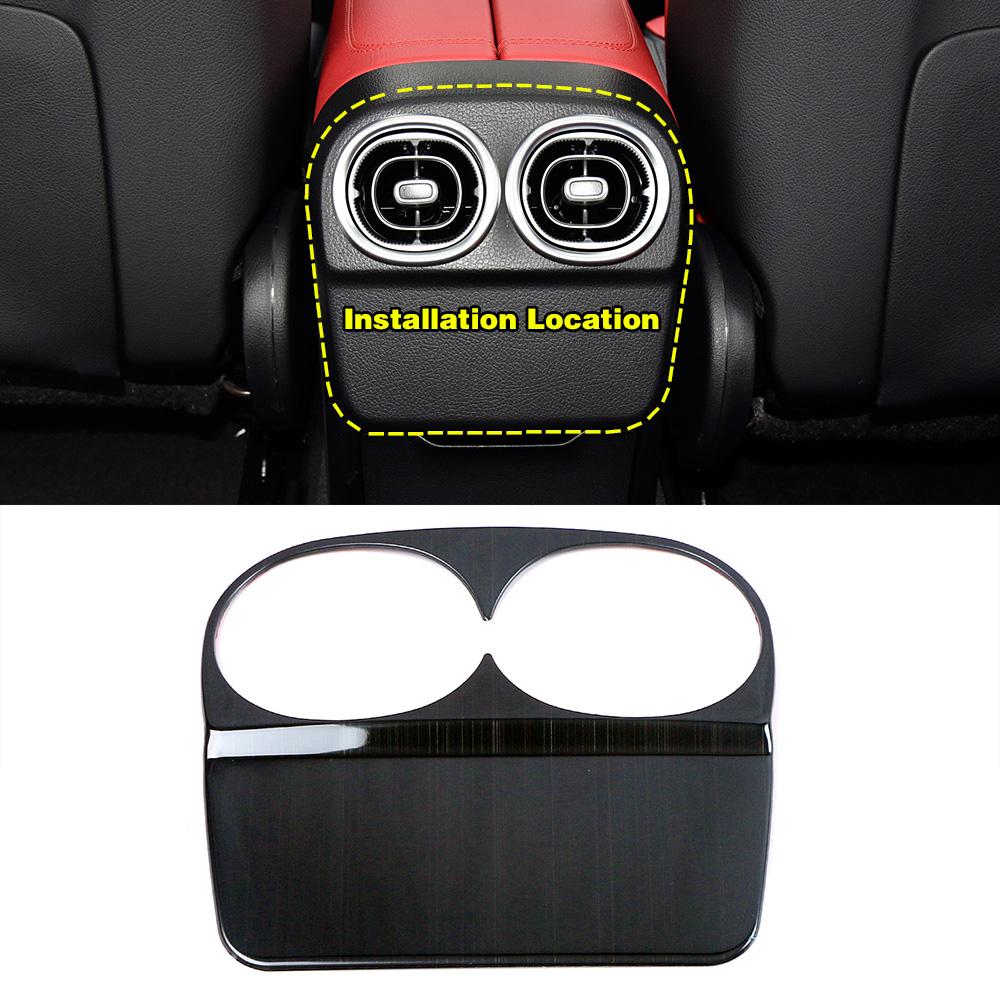 Для Mercedes Benz C Class W206 2022 2023 автомобильный подлокотник центральной консоли сзади AC воздуховыпускное отверстие вентиляционная панель ящик для хранения крышка накладка