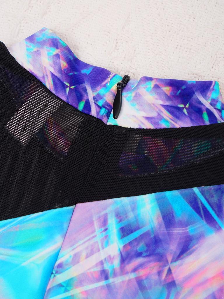 Детский гимнастический купальник с длинными рукавами для девочек, балетный танец, короткий комбинезон для танцев