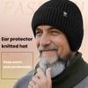 Осенне-зимняя шапка Толстая плюшевая эластичная вязаная мягкая теплая купольная противоскользящая шапка унисекс сплошного цвета для защиты ушей ветрозащитная теплая мягкая велосипедная шапка