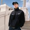 Li-Ning Свободная флисовая теплая повседневная универсальная зимняя трикотажная куртка с цветными блоками, куртки унисекс, черная AFDT841-5