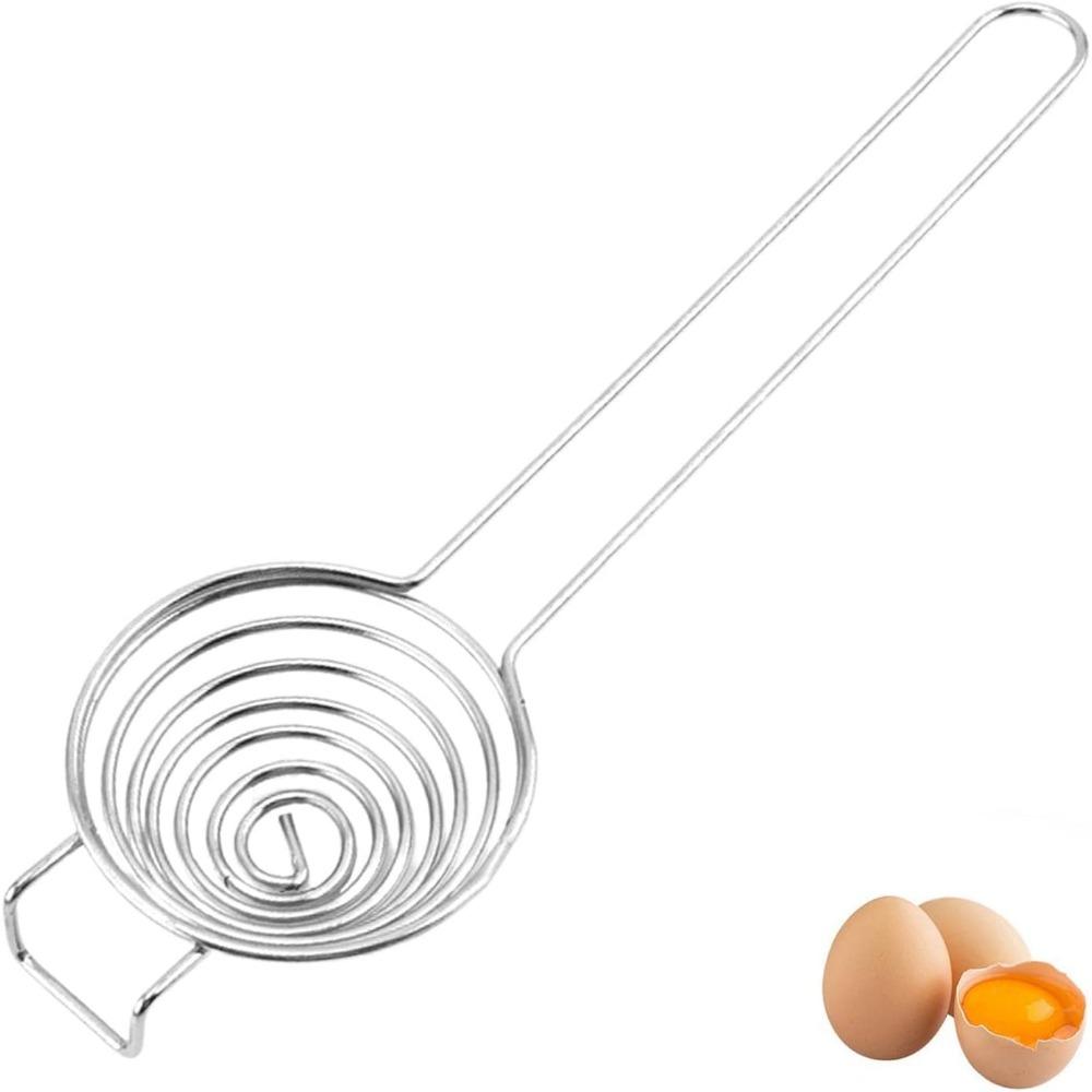 Спиральный разделитель яиц из нержавеющей стали 304 с длинной ручкой