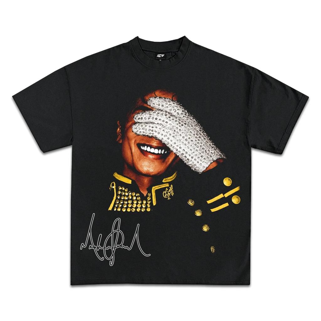 Summer MJ Michael Jackson Printed Tshirt Unisex Unisex Cotton Neutral Oversize ONeck Short Sleeve Fashion Hip Hop Tshirt Fan Gift