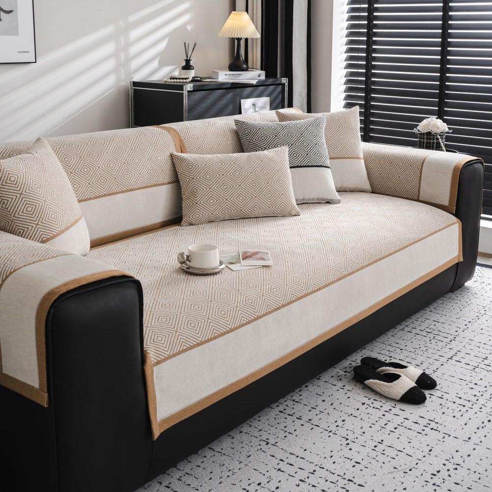 Living Room Non-slip Couch Sofa Cover Summer Nordic Universal Chenille Sofa Cushion Cover Slipcover Funda
