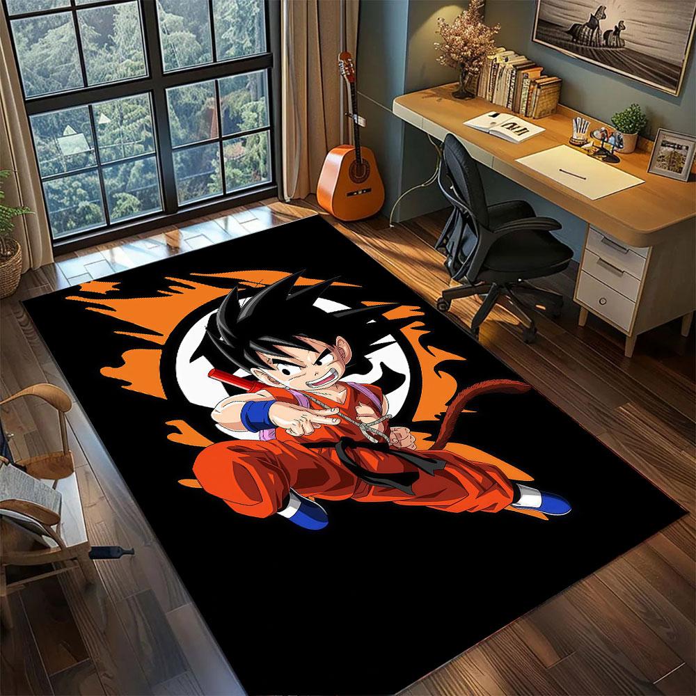 Ковер с персонажем аниме DragonBall для гостиной, спальни, домашнего декора, крутой коврик из фильма, игровой коврик для пола