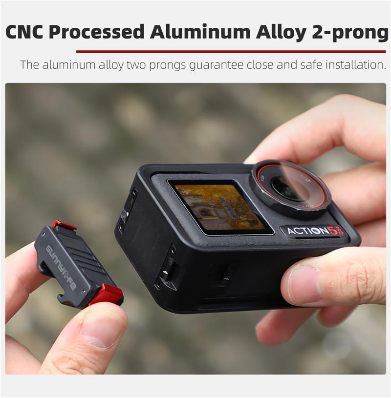 Адаптер-основание камеры для DJI Osmo Action 5 Pro/Action 4/Action 3 Магнитный холодный башмак Подвес Быстросъемная база расширения Аксессуар