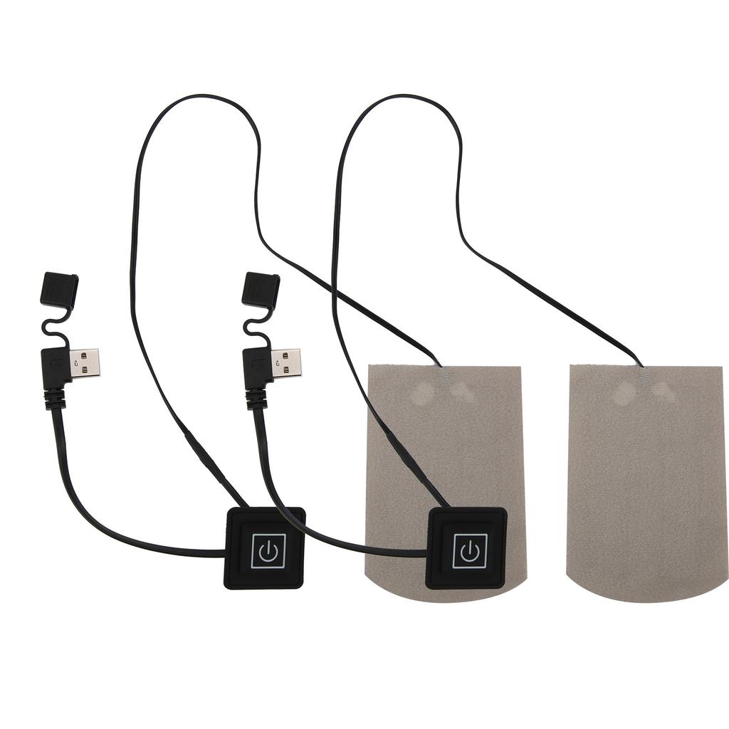 1 Pair Composite Fiber Electric Socks Heating Film USB Winter Keep Warm Outdoor Sports