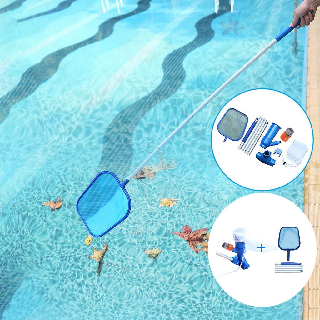 Swimming Spa Pool Vacuum  Cleaning Tool Head Manual Fishing Net Tool Set