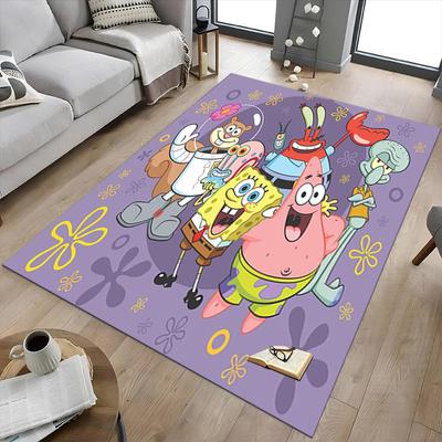 Spongebob Squarepants Adventure Carpet For Playroom Bedroom Living Room Sofa Home Decorkids Game Area Rug Nonslip Floor Mat