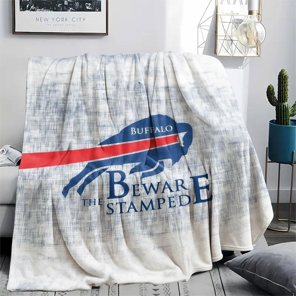 Bills Mafia Printed Flannel Blanket, soft throw for bedroom sofa, washable, fan merchandise, great gift.
