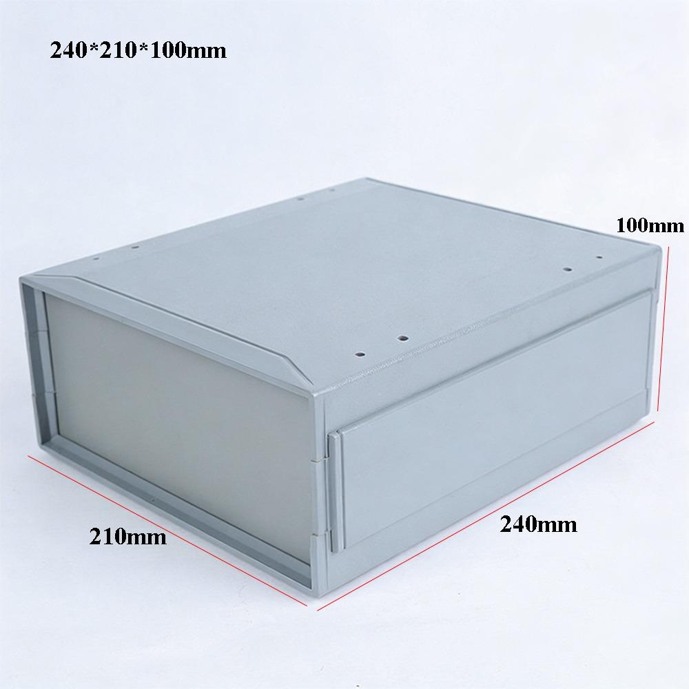 High Quality 3 Sizes Enclosure Project Case Plastic&Iron Grey DIY Junction Box Electronics Enclosure Box