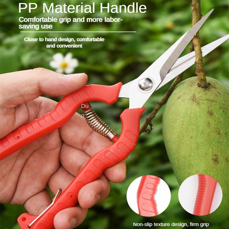 3pcs Garden Pruning Shears Potted Flowers Trim Branches Scissors Fruit Picking Scissors Orchard Farm Gardening Hand Shear Tools