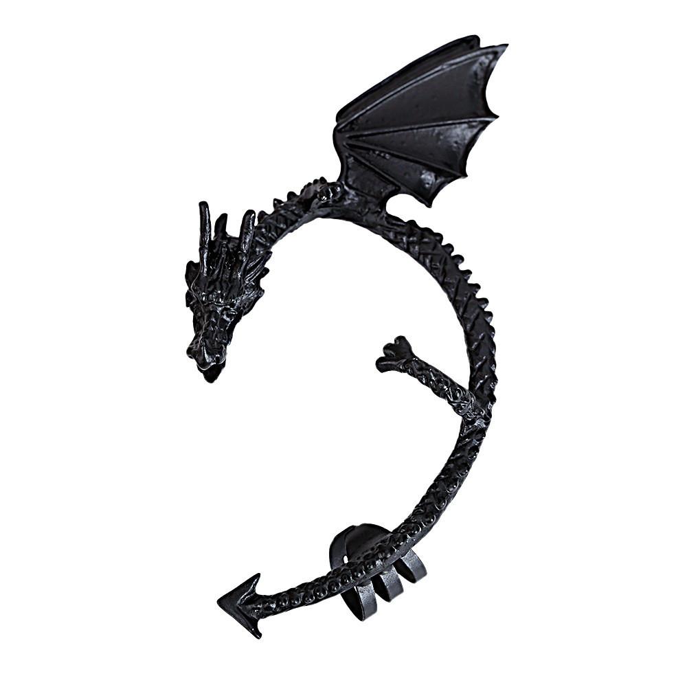 Alloy Dragon Ear Clips Accessories With Punk Style For Streetwear Fashion Wear
