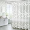 Waterproof Punch-Free Bathroom Shower Curtain Set