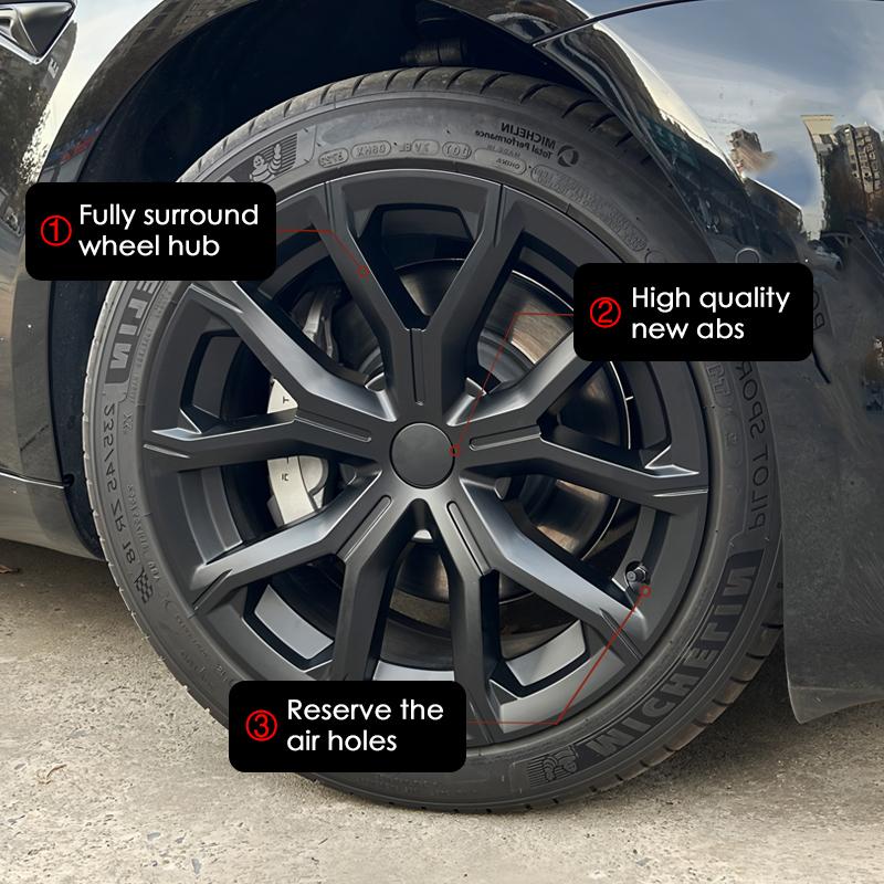 4 шт. Колпак колеса Performance для Tesla Model 3 18-дюймовый Запасной колпак ступицы Автомобильный колпак ступицы Полное покрытие диска Аксессуары 2018-2023