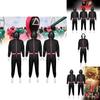 Squid Game Black Jumpsuit Cosplay Costume For Halloween Game Stage Performance