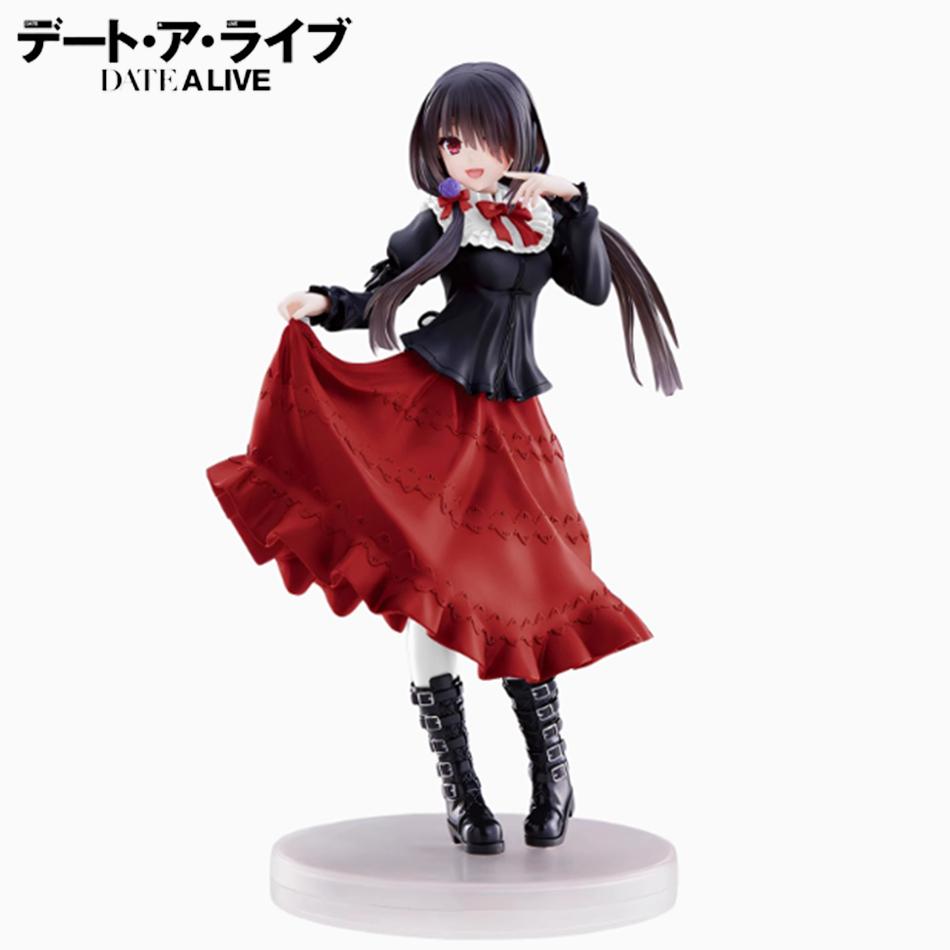 Новая аниме-фигурка Токисаки Куруми из DATE A LIVE, милая модель девушки, игрушка из ПВХ, черное платье, нарядная, стоячая модель, модель автомобиля, украшения, игрушка