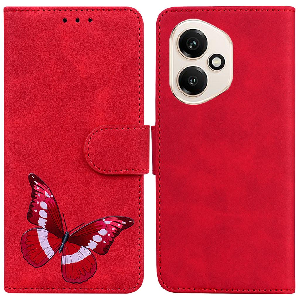 For Honor 400 5G (Global) Stand Case PU Leather Phone Cover Butterfly Printed