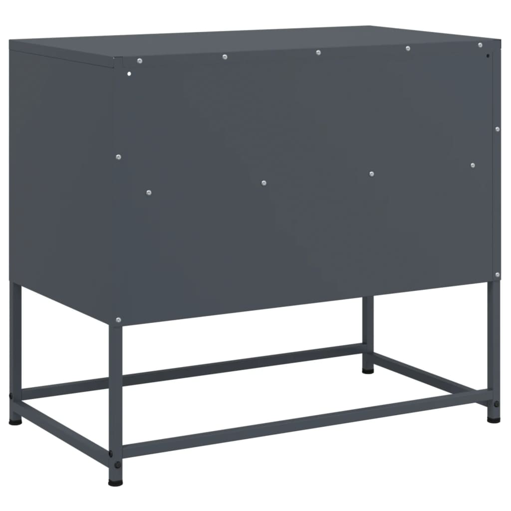 Vidaxl Szafka Pod Telewizor, Antracytowa, 68X39X60,5 Cm, Stalowa