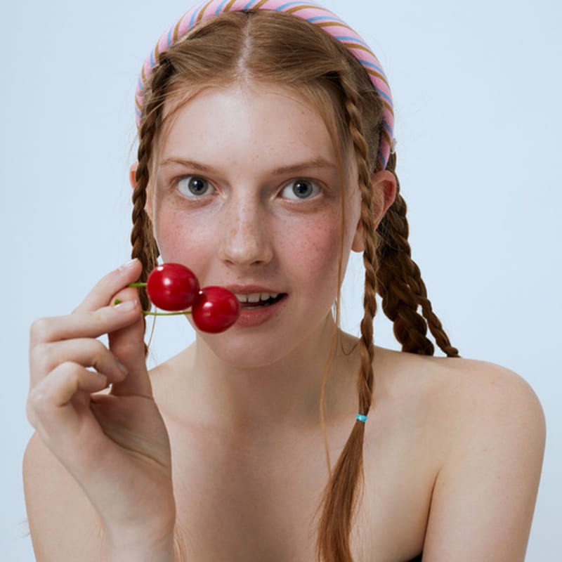 Полосатая повязка для волос mellotory (розовый)