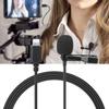 Микрофон на шее с зажимом, проводной микрофон, подходящий для iPhone, интервью в реальном времени, высокое качество