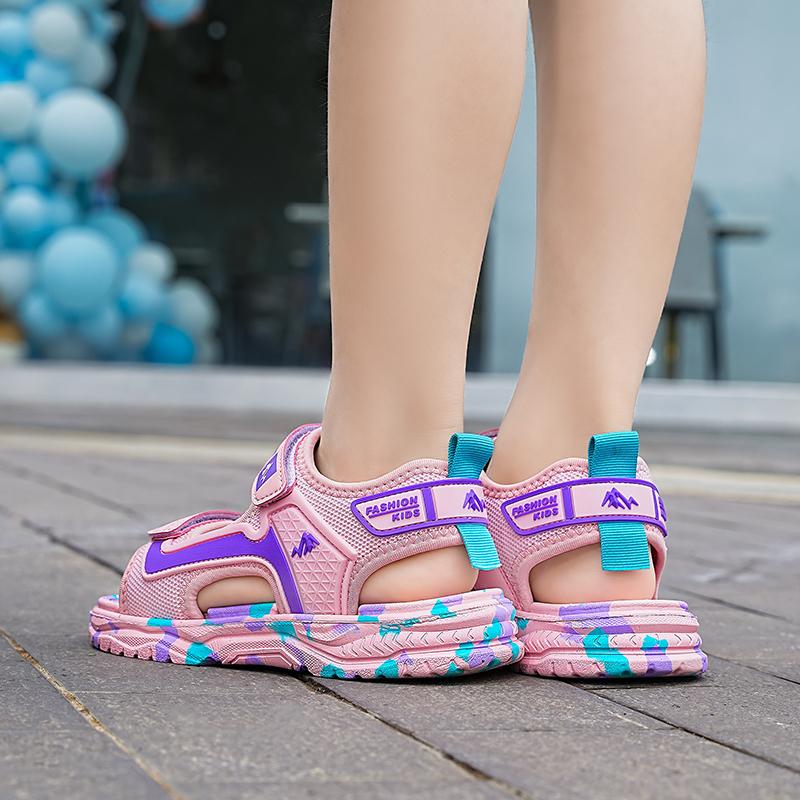 Летние модные сандалии для мальчиков Пляжная обувь Тапочки Спортивная обувь для подиума Обувь для активного отдыха на реке