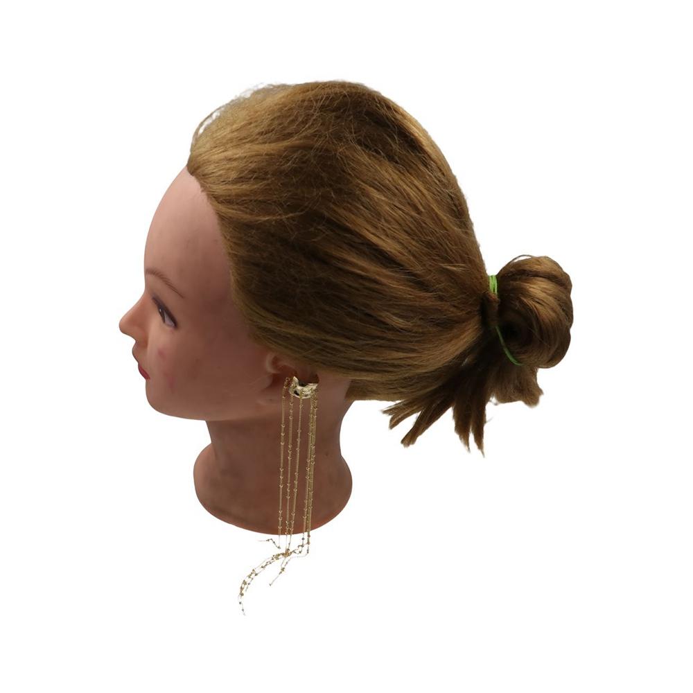 Minority C-shaped Tassel Long Ear Clip Zinc Zinc Alloy Ear Cuff Ear Line Jewelry C-shaped Earrings  Girl