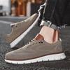 Men'S Sneaker Shoes New British Style Summer Running Breathable Mesh Lightweight Flat Outdoor Walking Shoes Large Size