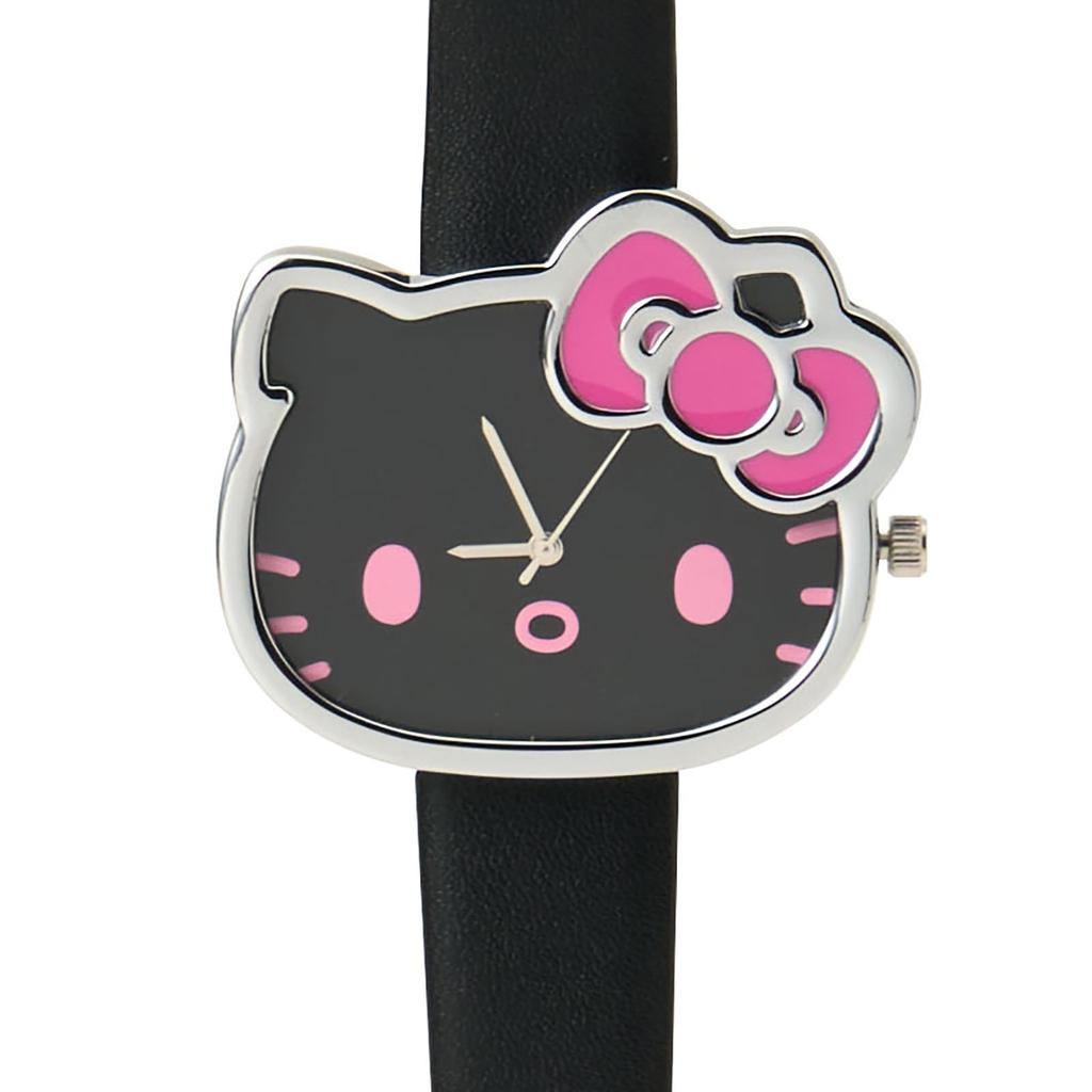 Sanrio Watch Love Hello Hello Kitty Black 574911 Face-Shaped (I Kitty)