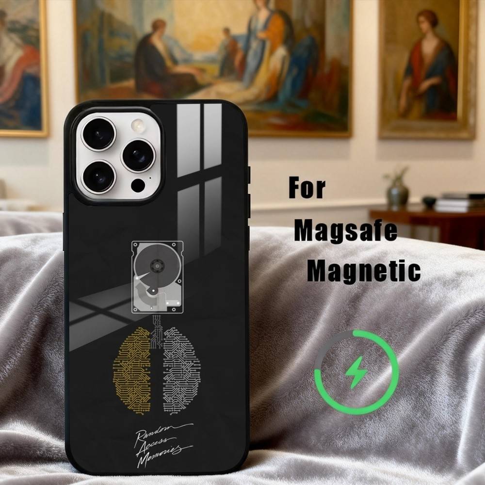 Чехол для телефона D-Daft-T P-Punk-K для iPhone17,16,15,14,13,12,11 Plus,Pro Max Магнитный для Magsafe Беспроводной зарядки