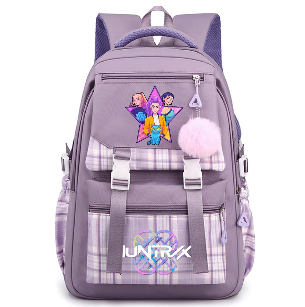 Cartoon Anime K-Pop Demon Hunters Printed Large Capacity Backpack for Teenger Student Bookbag Girl Boy Schoolbag Bookbag Women Waterproof Travel Bag