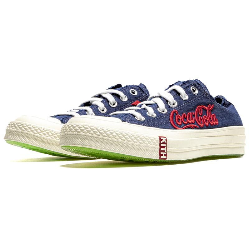 KITH x Coca-Cola x Converse Chuck Taylor All Star "Navy" Удобные Повседневные Низкие Кеды Унисекс Фиолетовый Красный и Белый