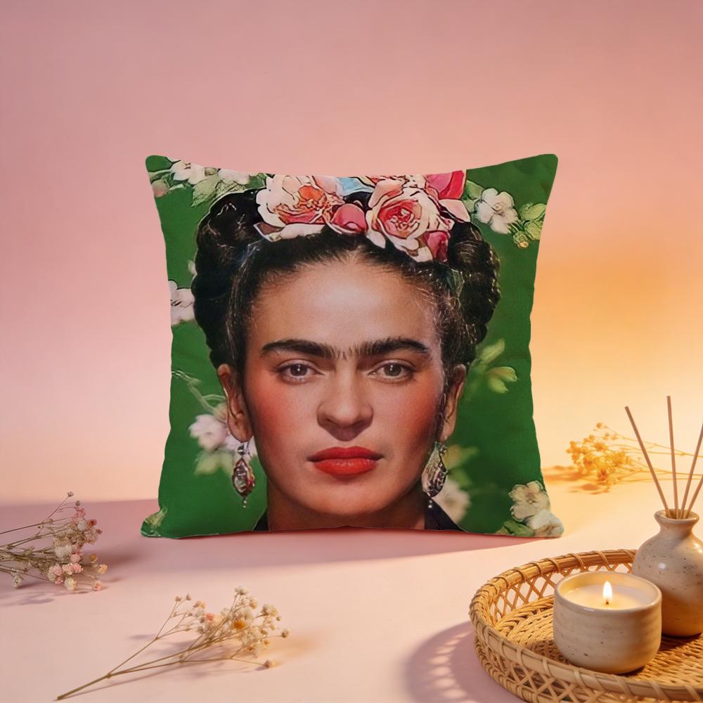 Stylish FFrida Kahloable Cushion Cover Comfortable Durable Pillow Cover MultiScene for Home Office Car Sofa