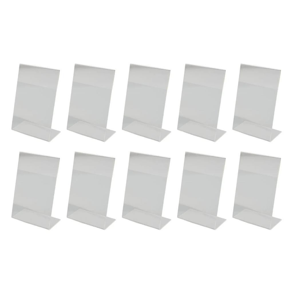 10/20PCS A6 Acrylic Menu Stand Holder Stand Slanted Sign Holders Desktop Paper Menu Holder