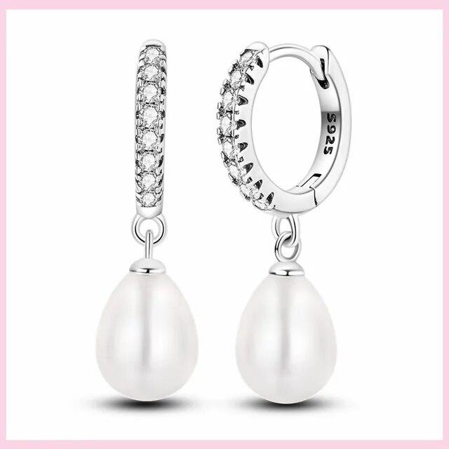 Сверкающие цирконовые серьги-кольца из серебра 925 пробы, круглые серьги в форме сердца для женщин, свадебные украшения для помолвки