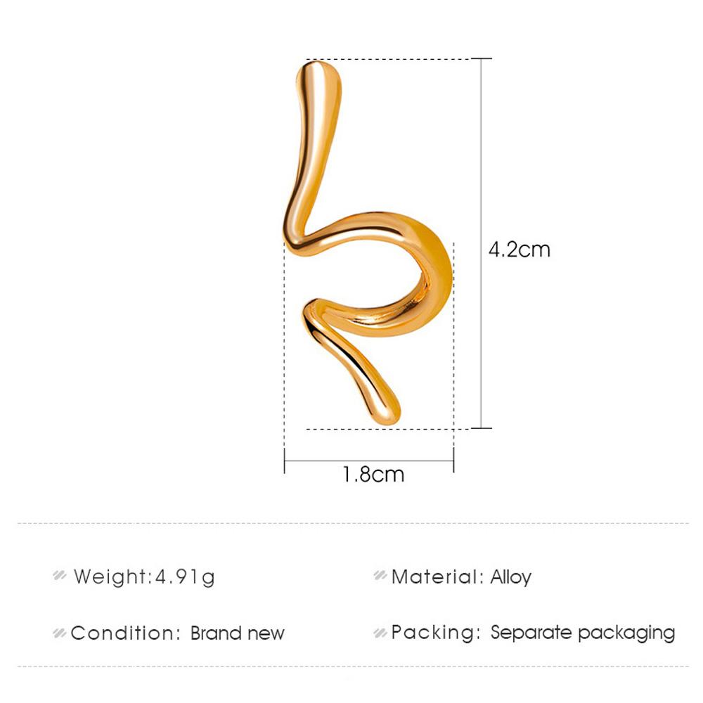 Jewelry Geometric Clip on Earrings Snake Shape Ear Cuff Earring Without Piercing Cartilage Earring