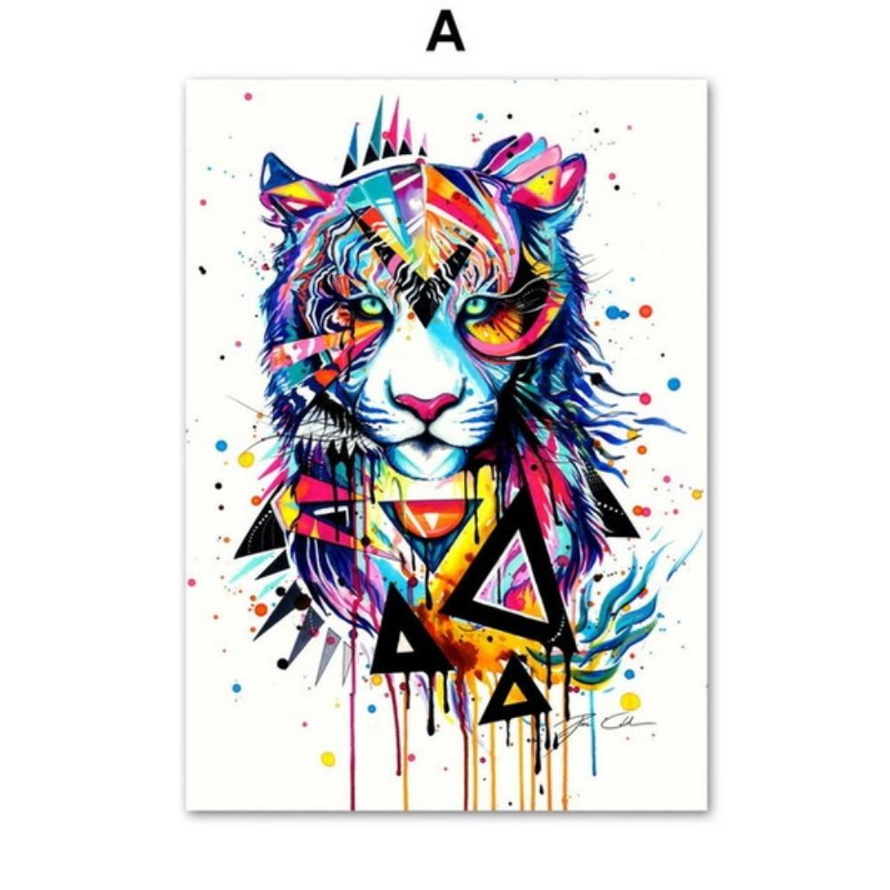 Скандинавское абстрактное искусство на стене с изображением животных, картины на холсте, постеры, напечатанные на стенах, для украшения гостиной дома