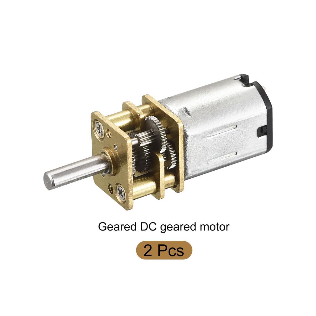 Rebower Micro Reduction Gear Motor with Full Metal Gearbox, 70RPM DC 6V for DIY RC Aircraft and Model Cars, 2 Pieces