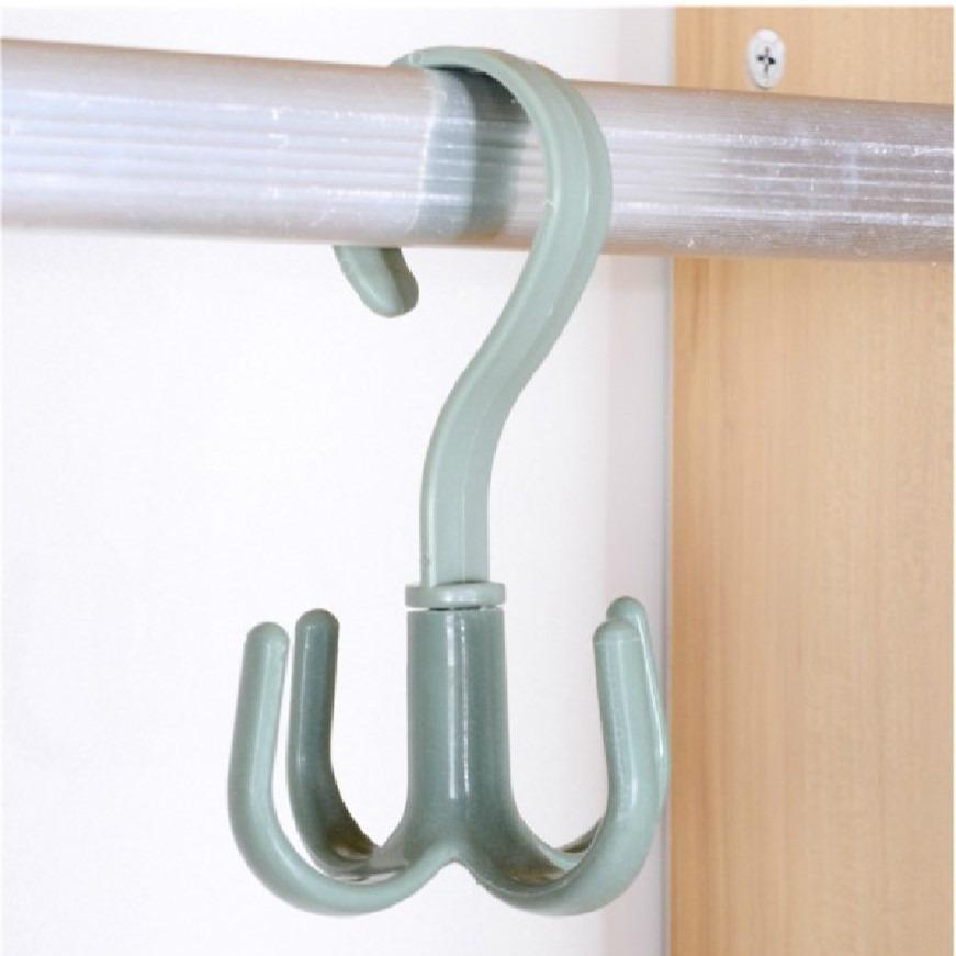 2pcs Rotatable Coat Hooks Four Claw Hooks Hanging Hats Hanging Bags