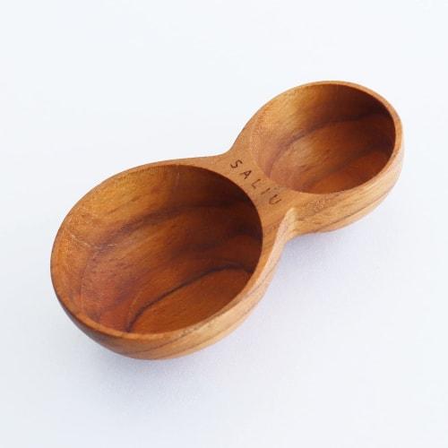 LOLO Wooden Measuring Spoons, Integrated Teaspoons, Coffee Measure | Short, Single Tablespoon (5ml/15ml)