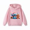 Рождественская одежда Disney, детские толстовки с капюшоном Stitch, одежда для мальчиков и девочек, теплые детские толстовки с капюшоном на осень и зиму.