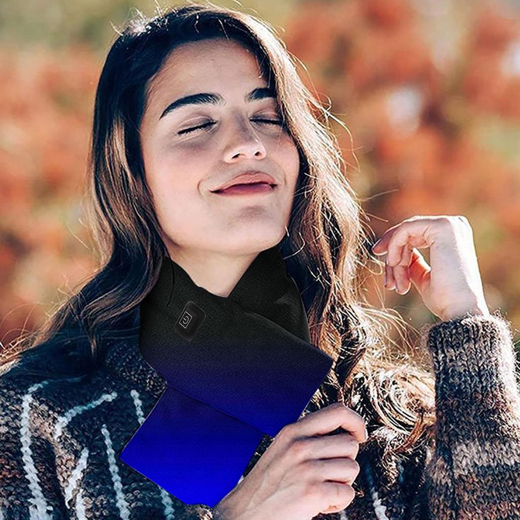 Women's Heated Scarf USB Smart Charging Three-Gear Adjustment Winter Warm Scarves Cute Fashion Unisex Scarf Pad