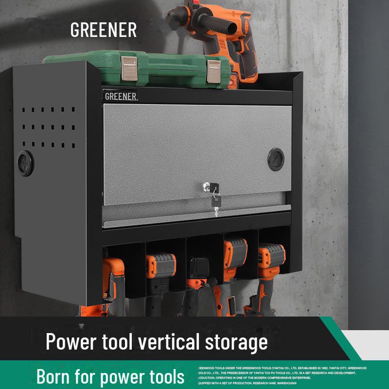 Многофункциональная рабочая станция Green Forest: Тележка для авторемонтных инструментов, шкаф для электроинструментов и верстак для мастерской