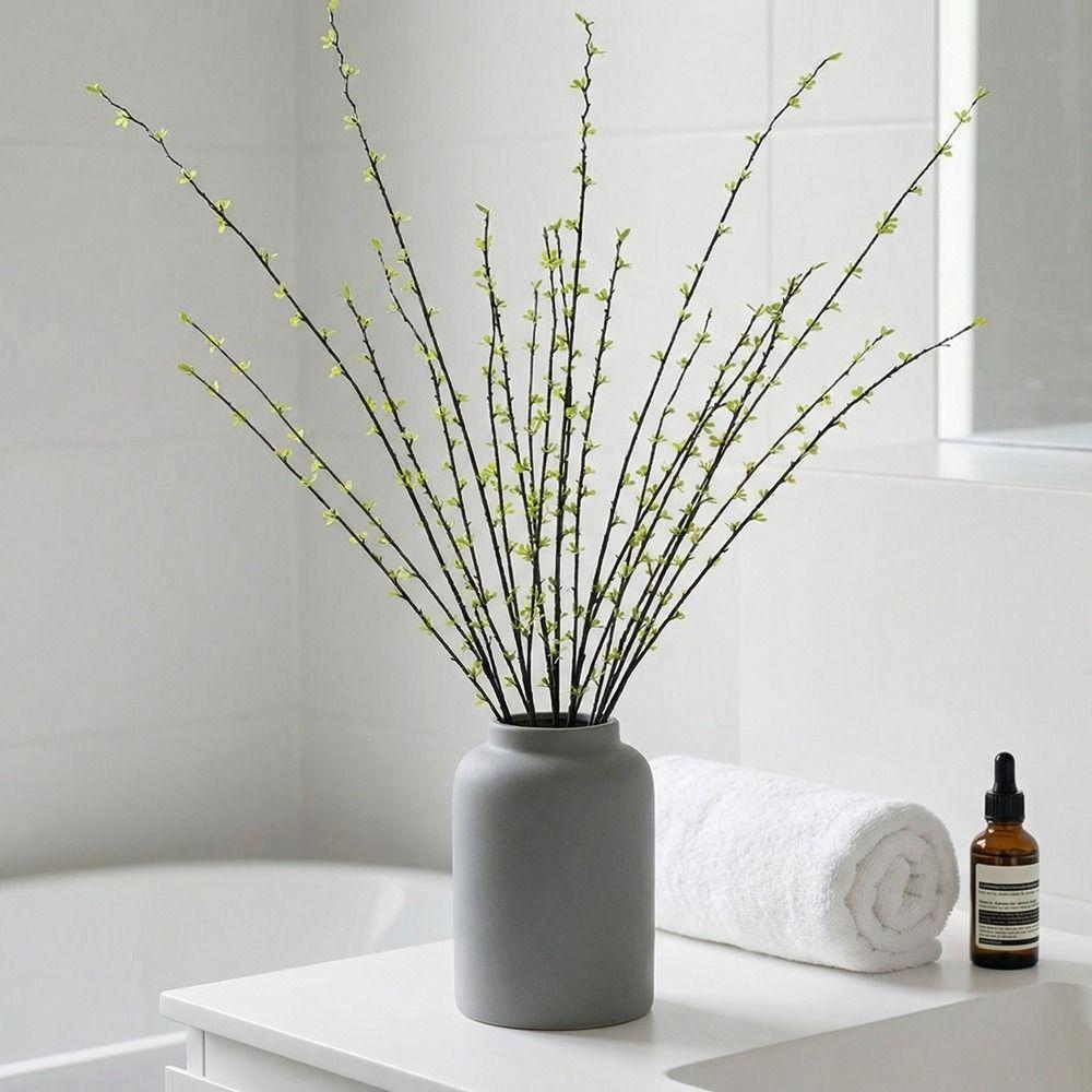 Плавающая ветка ивы росток растения Реалистичный зеленый сливовый букет Симуляция зеленого растения Домик для гостей