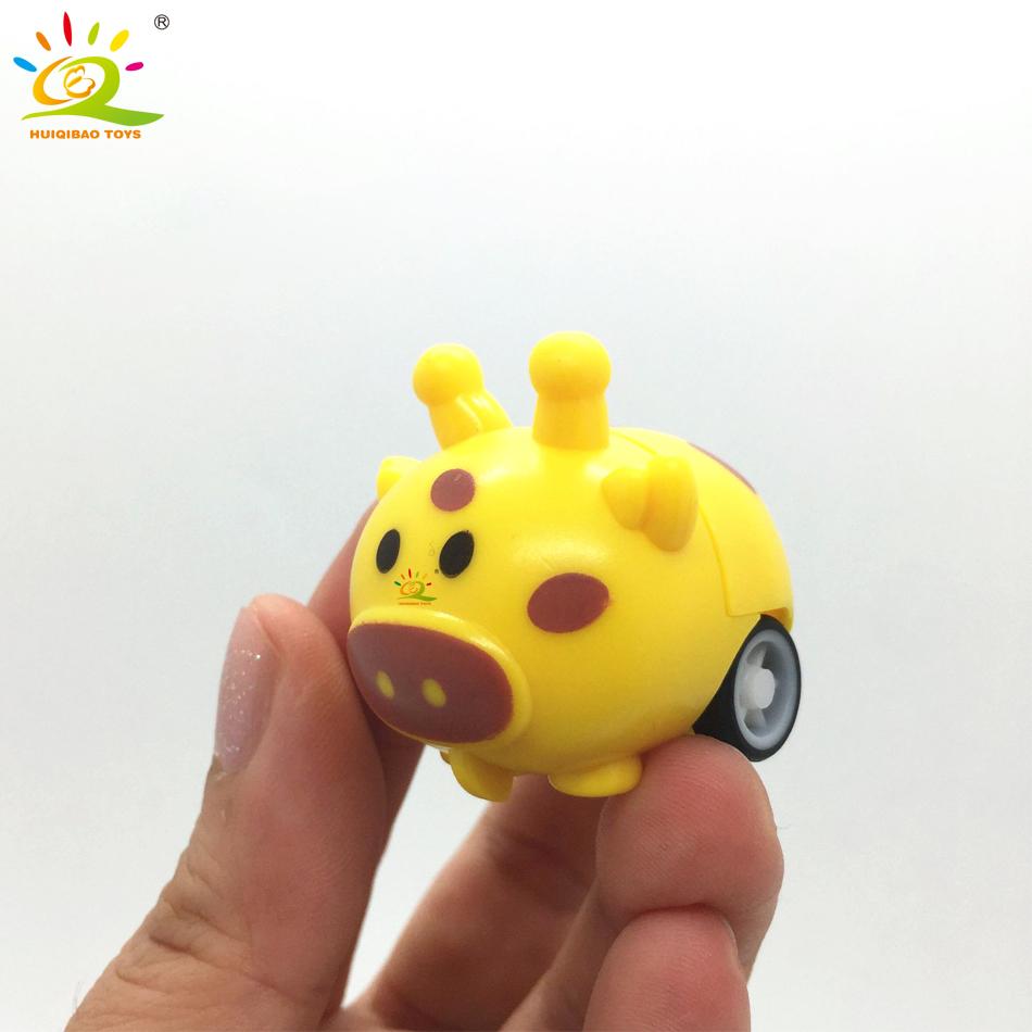 Набор из 6 предметов, милые мультяшные животные, мини-автомобили, модель грузовика, развивающая детская игрушка в подарок для детей, мальчиков