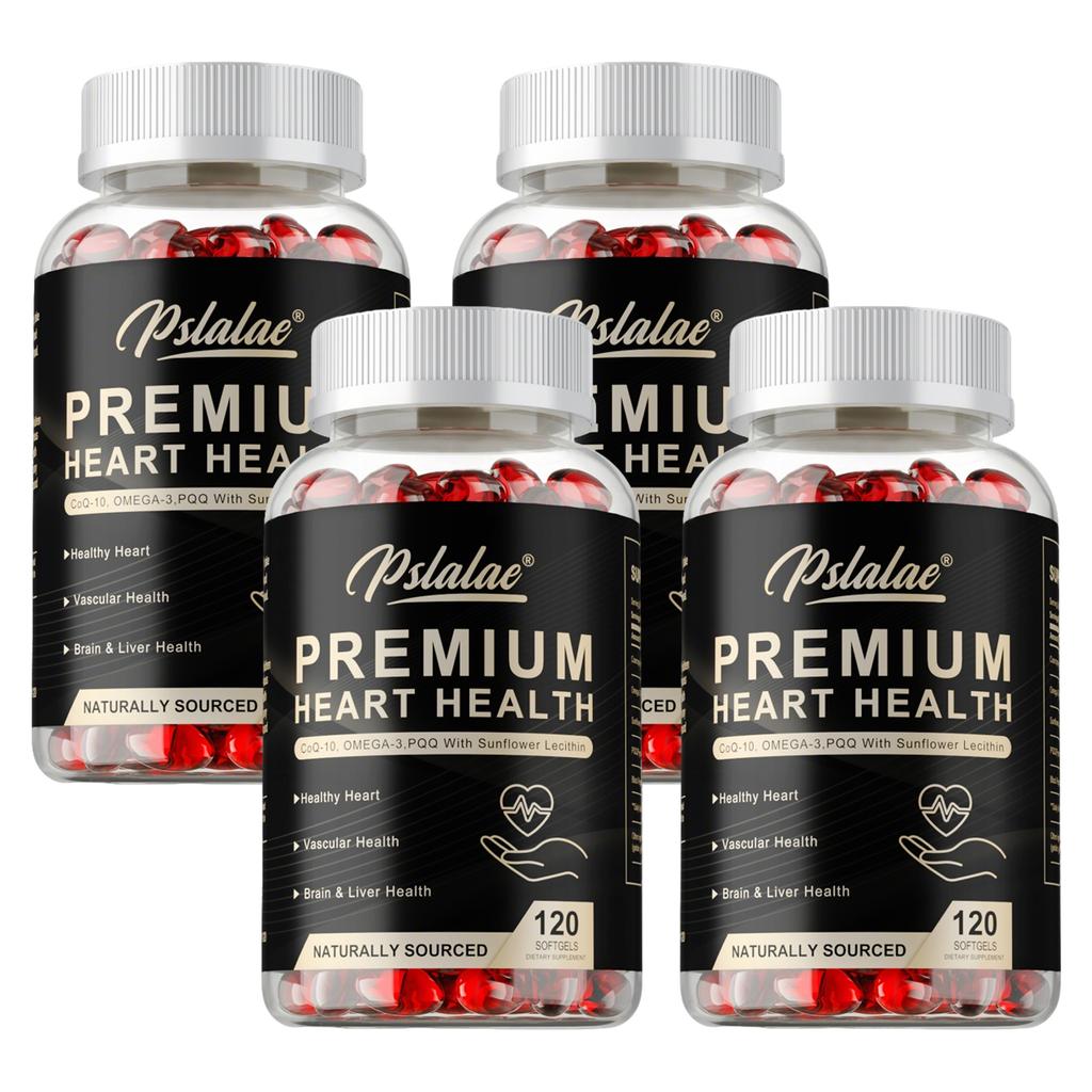 Complex soft capsules, containing fish oil, coenzyme Q10 extract, natural plant nutrients, suitable for both men and women.