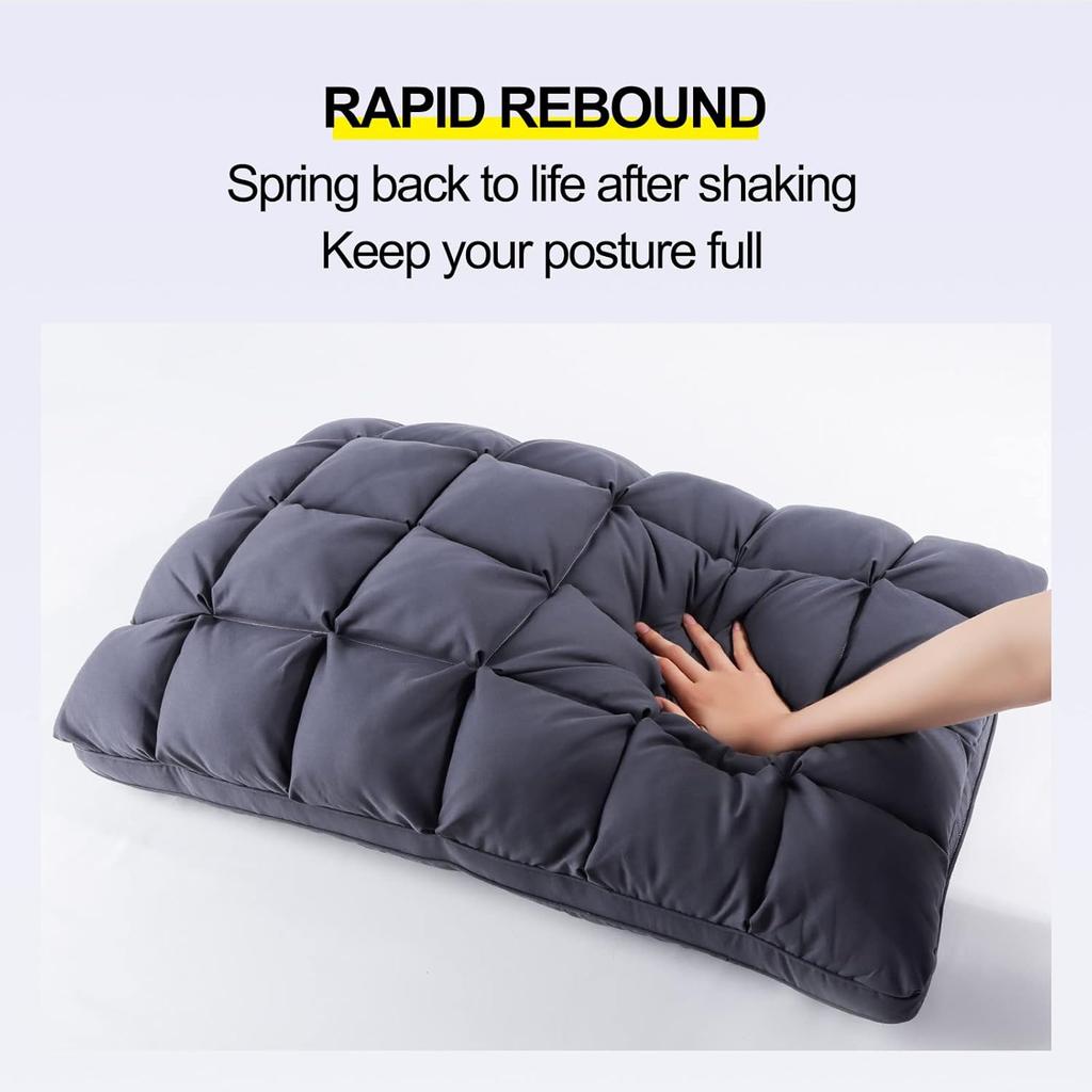 Подушки Queen Size Soft Support Queen Pillows 1 Pack для кровати, пушистая пуховая альтернативная подушка, роскошная гелевая подушка для отеля для сна на боку (белый)