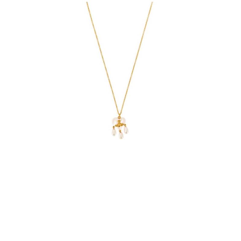 Vivienne Westwood Brand Original Design Brass Necklace Women's Gold 6301012T 02P103