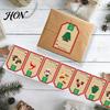 Gift Box Decoration Accessories 250PCS/Roll Christmas Tags, Self Adhesive Labels with Writing Surface, Writable Seasonal Packaging Stickers